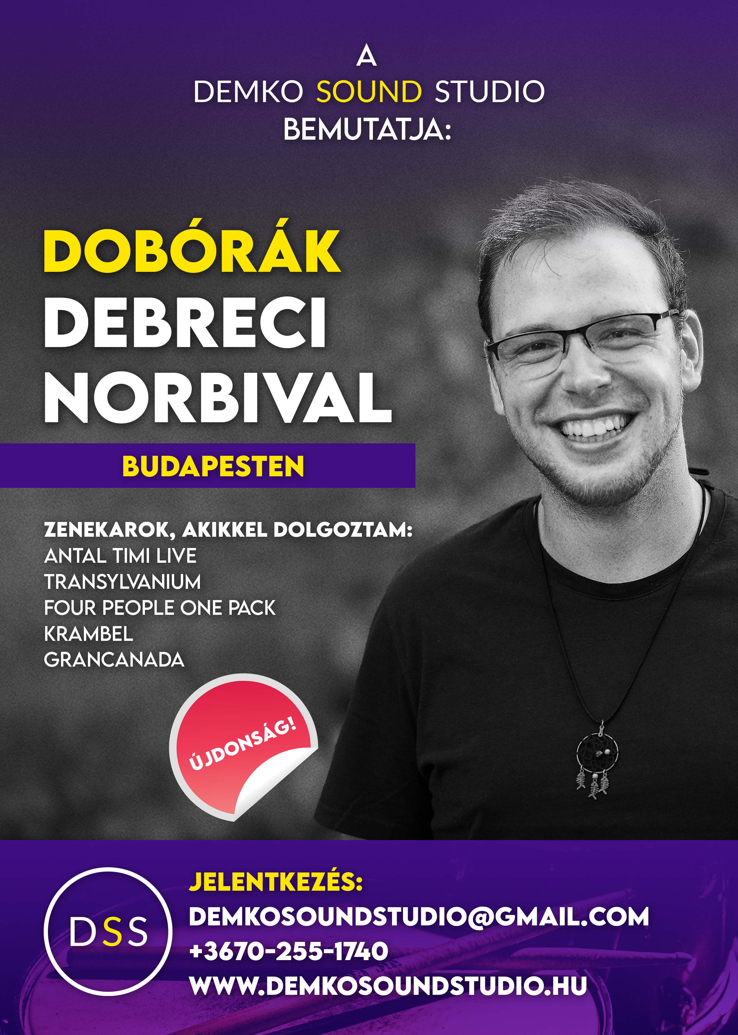Debreci Norbert - DEMKO SOUND STUDIO doboktatás